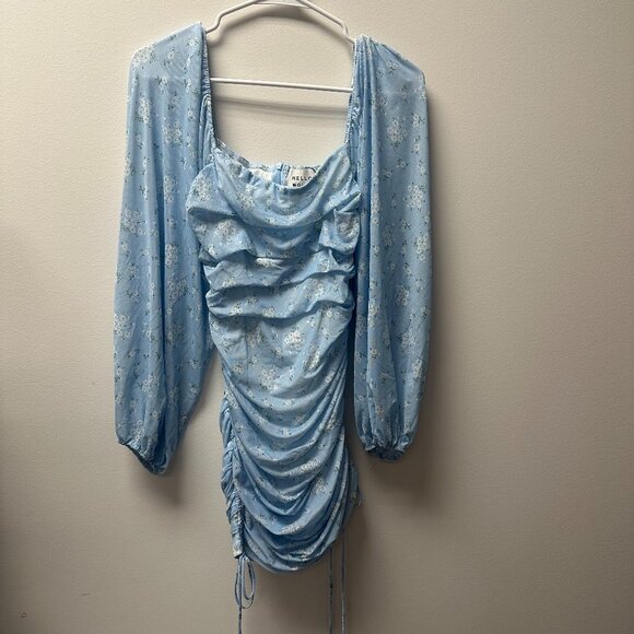 Hello Molly Set The Tone Dress Blue - Picture 4 of 6